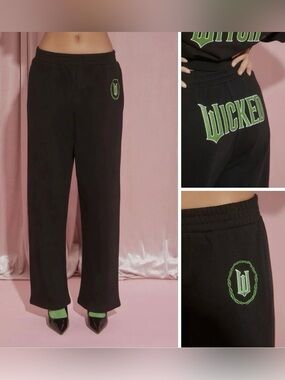 Forever 21 X Wicked Embroidered Sweatpants Movie Limited Edition Pants Small NWT